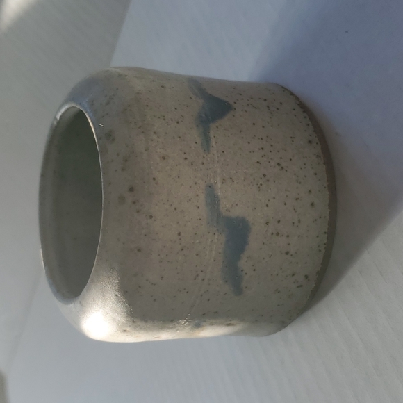 Pottery Blue Birds Gray Small Vase Home Decor - Picture 3 of 12